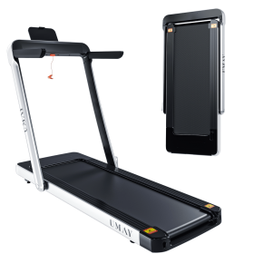 Folding Treadmill for Home with 4 inch LCD Display; 2.0 HP Motorized Running Machine with SPAX APP Control Bluetooth Speaker &amp; phone Holder; Capac