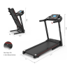 Home Foldable Treadmill with Incline; Folding Treadmill for Home Workout; Electric Walking Treadmill Machine 5" LCD Screen 250 LB Capacity Bluetooth M