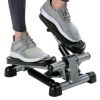 Mini Stepper with Monitor - Low Impact Black and Gray Stepper- Great Design for at Home Workouts - Step