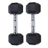 Gymenist, 25lb Rubber Hex Dumbbell, Pair
