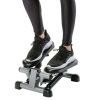 Mini Stepper with Monitor - Low Impact Black and Gray Stepper- Great Design for at Home Workouts - Step
