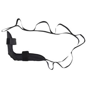 Yoga Stretching Belt; Suitable For Body Alignment; Rehabilitation Training (Color: BLACK)