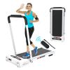 2 in 1 Under Desk Treadmill - 2.5 HP Folding Treadmill for Home; Installation-Free Foldable Treadmill Compact Electric Running Machine; Remote Control